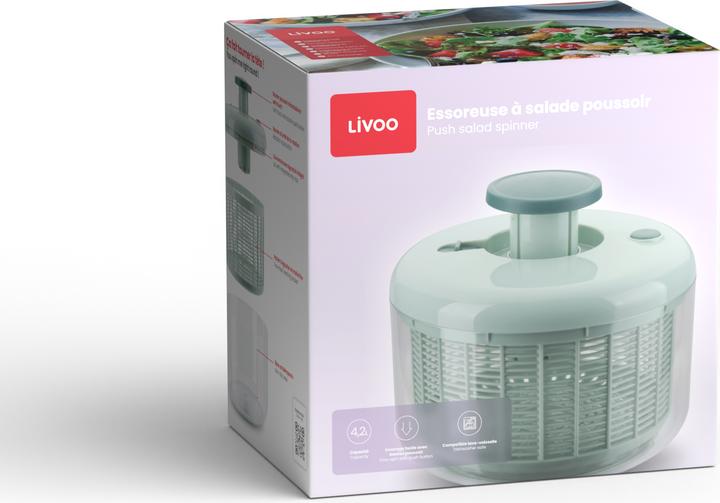 Immagine prodotto Livoo Centrifuga per insalata a spinta da 4,2L