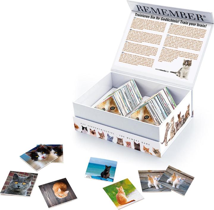 Produktbild Remember Gedächtnisspiel Cats (Englisch, 2 - 8 Spieler)