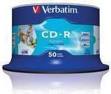 Produktbild Verbatim CD-R, 52x, 700MB, 50er Spindel, bedruckbar (50 x)