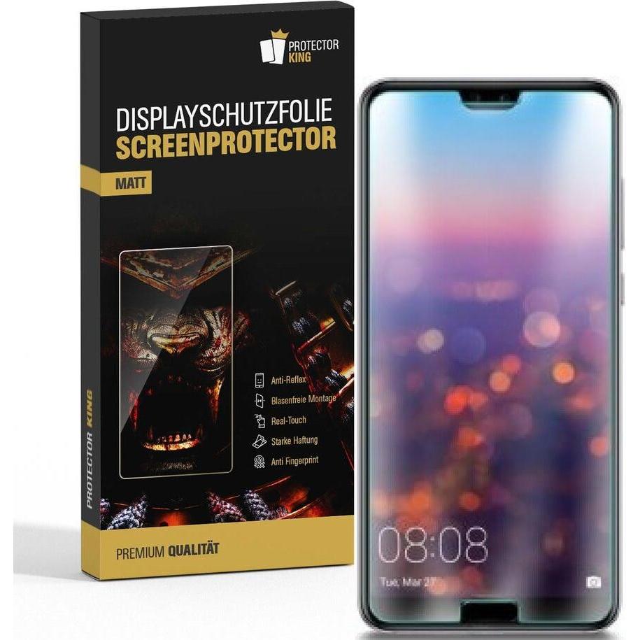 Protectorking 6x Premium Displayschutzfolie Matt Entspiegelt (6 Stück, Huawei P20), Smartphone Schutzfolie