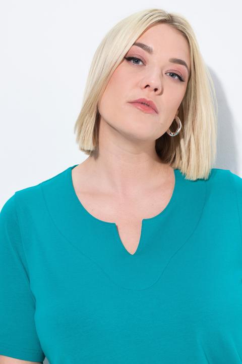 Produktbild Ulla Popken T-Shirt, A-Linie, Tunika-Ausschnitt, Halbarm (46, 48)