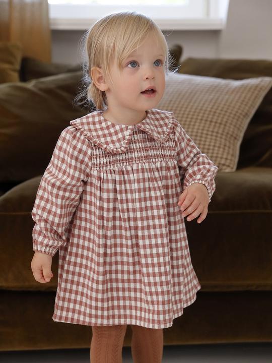 Actual product image Vertbaudet Baby Kleid aus Flanell mit Vichykaro (74)