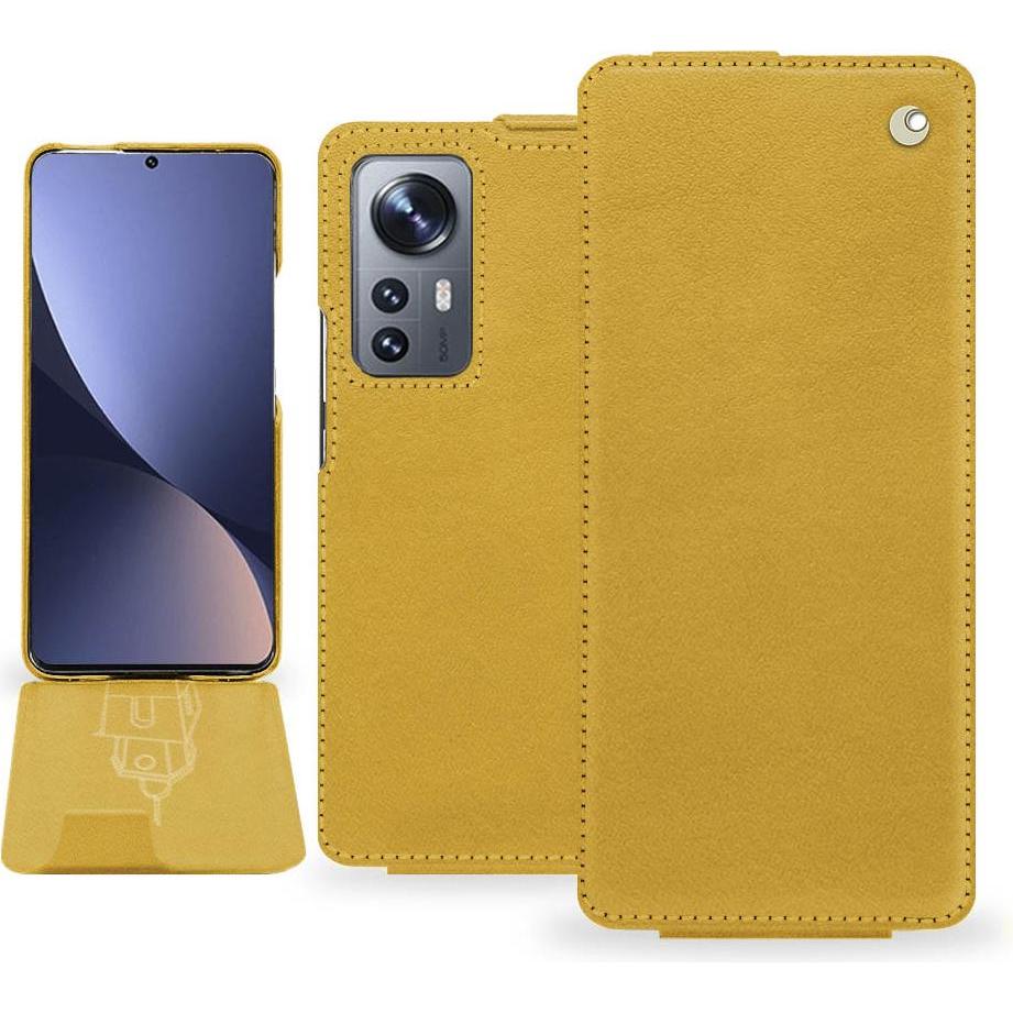 Noreve Lederschutzhülle vertikal (Xiaomi 12 Pro), Smartphone Hülle, Orange