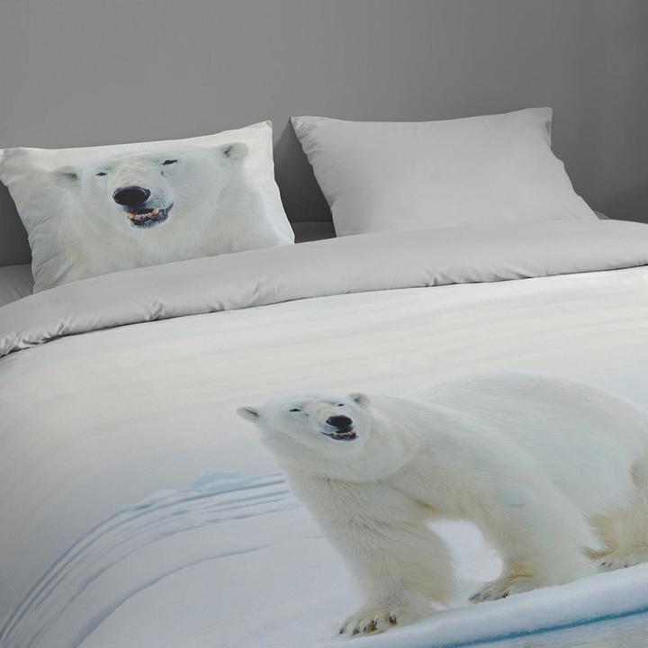 Image du produit Traumschlaf ours polaire (Set de linge de lit, 135 x 200 cm, 80 x 80 cm)