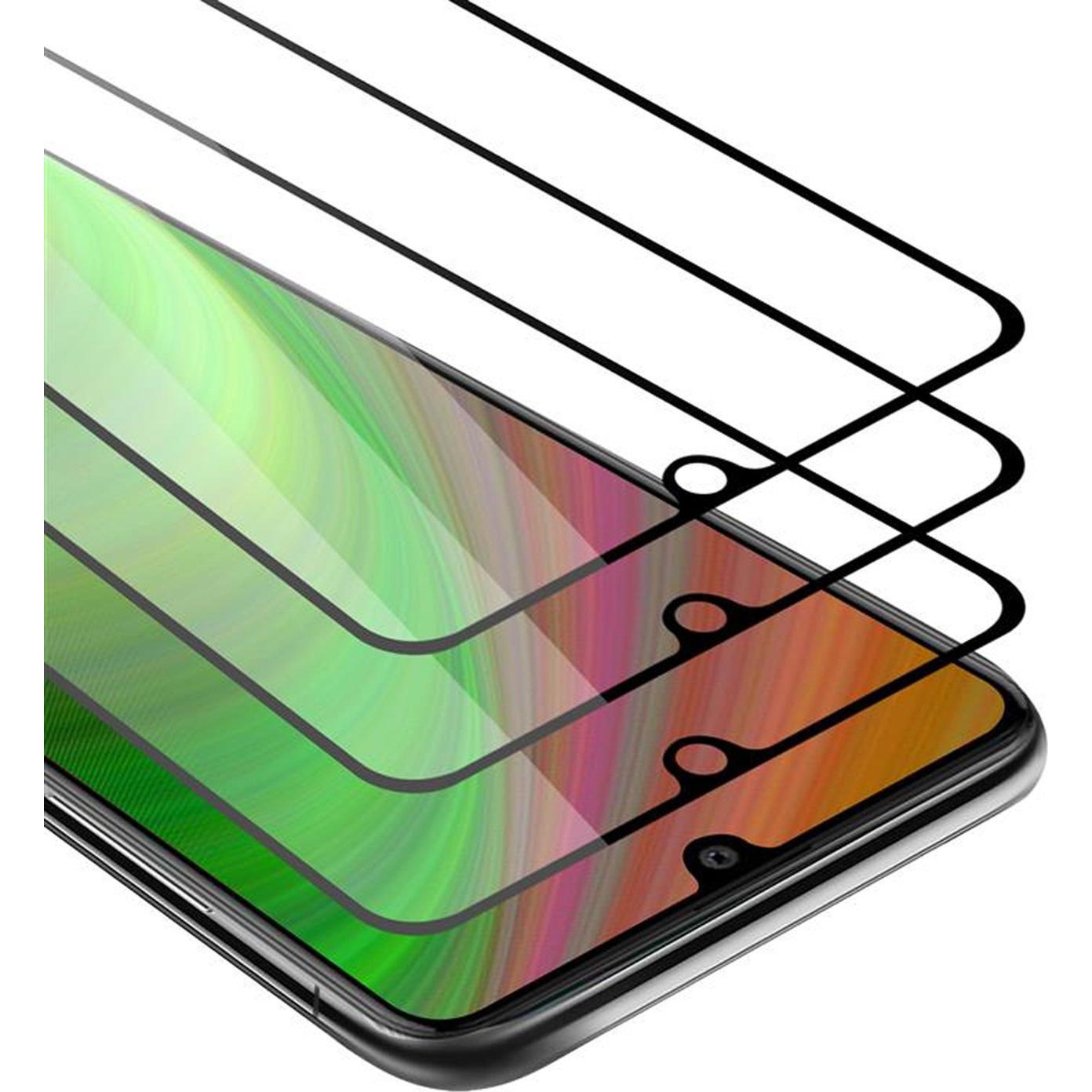 Cadorabo Vollbild Displayschutzglas (3 Stück, Samsung Galaxy A41), Smartphone Schutzfolie, Transparent