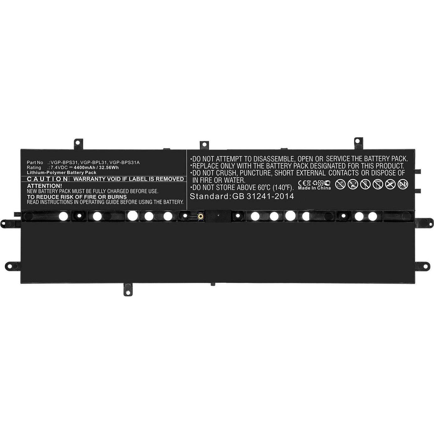 CoreParts Laptop Battery for Sony (4400 mAh), Notebook Akku, Schwarz