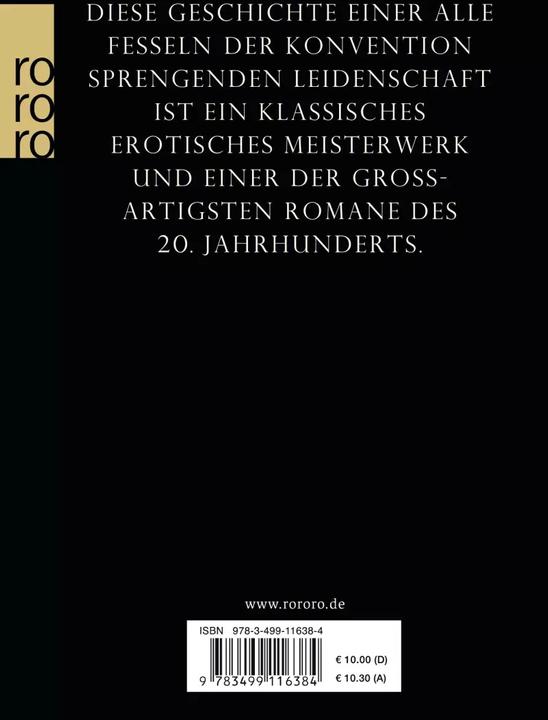 Produktbild Lady Chatterley (Deutsch, D. H. Lawrence, 2007)