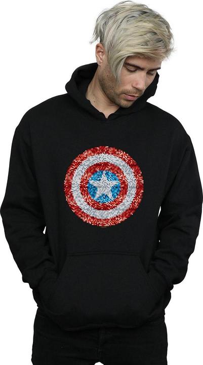Produktbild Captain America Pixelated Shield Kapuzenpullover (3XL)