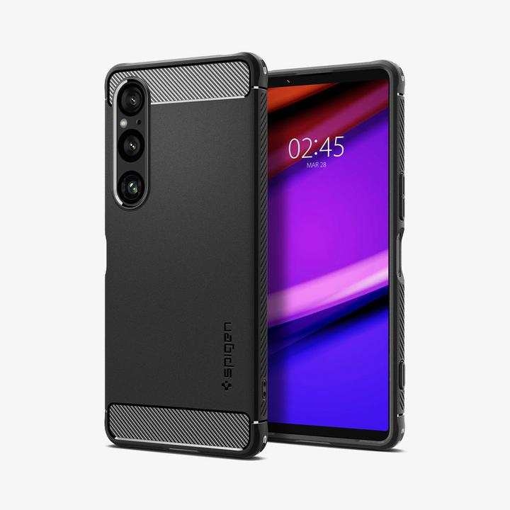 Actual product image Spigen Rugged Armor Xperia 1 VI Case Matte Black (Sony Xperia 1 VI)