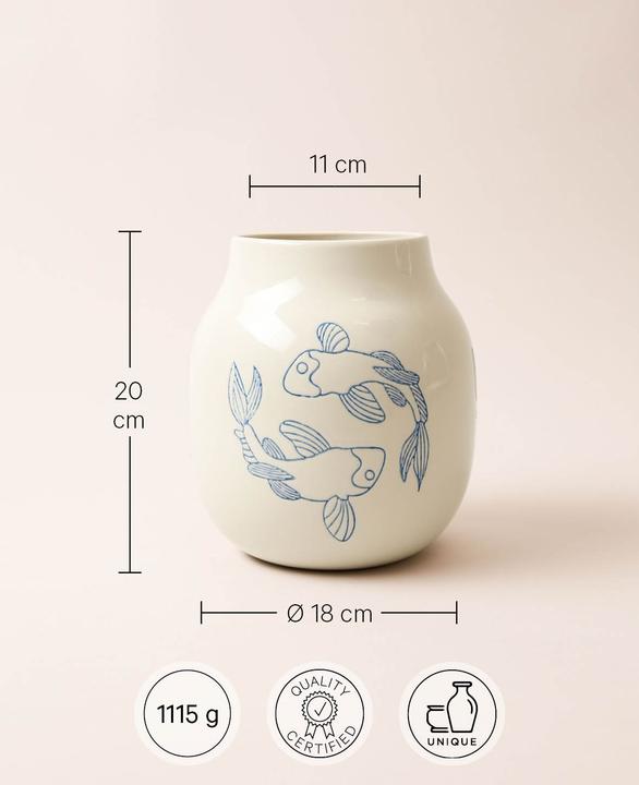 Actual product image Esmée Ceramic vase koi fish (1x)