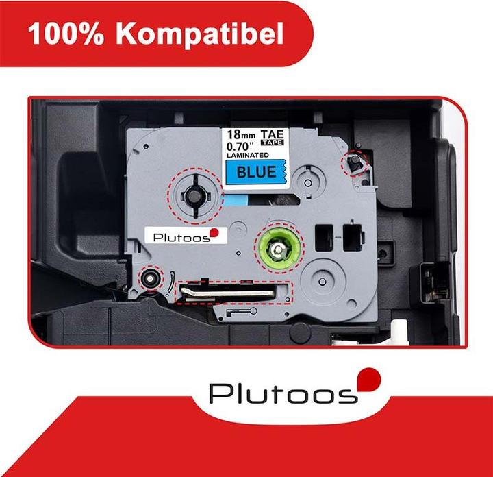 Produktbild Plutoos Brother P-Touch TZ-541 18mm kompatibel