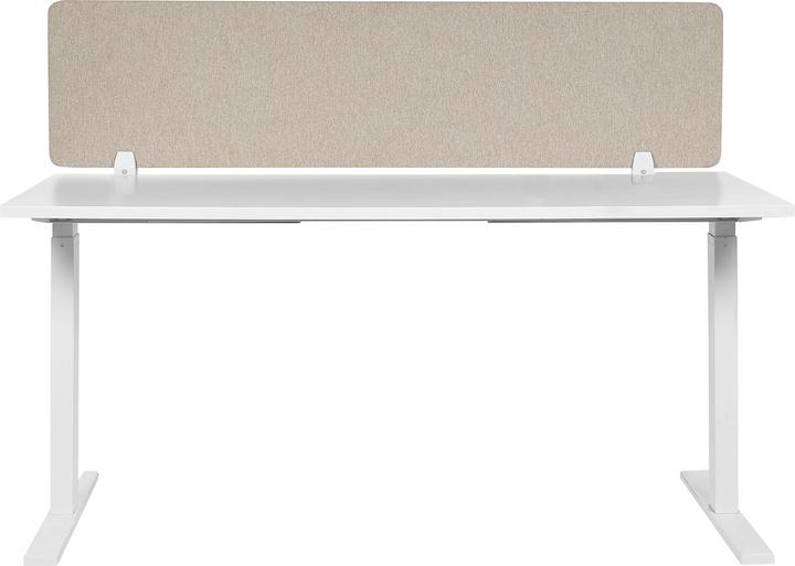 Produktbild Beliani Schreibtischtrennwand beige 130 x 40 cm WALLY