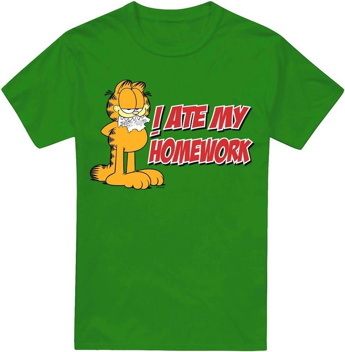 Actual product image Garfield Mens I Ate My Homework T-Shirt (4XL)