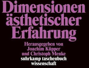 Produktbild Dimensionen ästhetischer Erfahrung (Deutsch, Christoph Menke, Joachim Küpper, 2003)