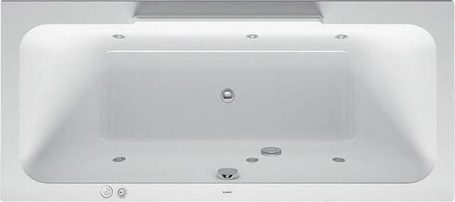 Actual product image Duravit Rectangular whirlpool tub DURASTYLE 180 l 180x80 we 2 RS Air-System (180 l, 180 cm, 80 cm)