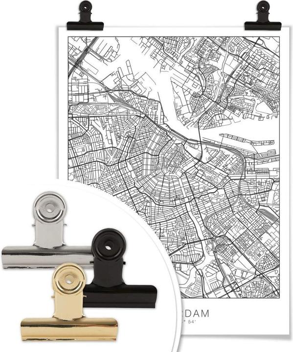 Image du produit Trenddeko Plan de la ville d'Amsterdam (40 x 50 cm)