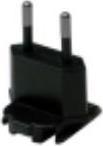 Zebra EUROPE ADAPTER CLIP FOR POWER SUPPLY CN-000803-05, Type C (Europlug), Black