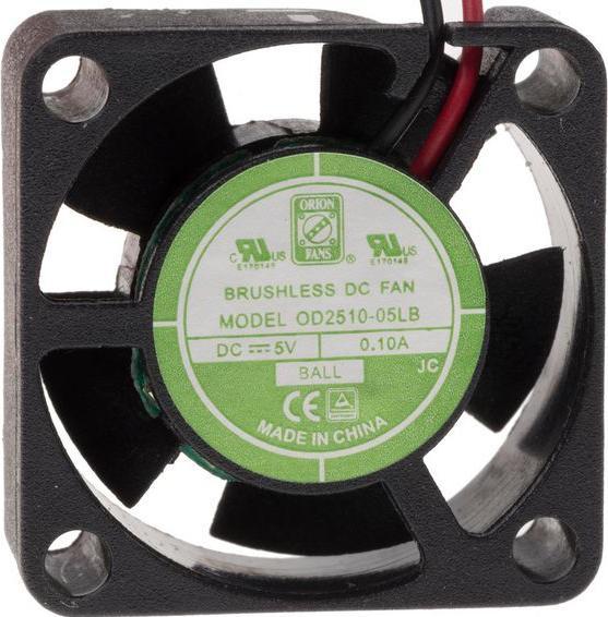 Produktbild RS PRO DC axial fan, 25x10mm 3.06cu.m/h 5V