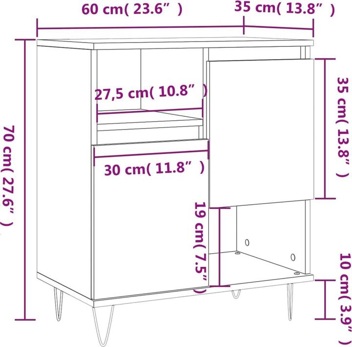 Image du produit vidaXL Sideboard (60 x 35 x 70 cm)