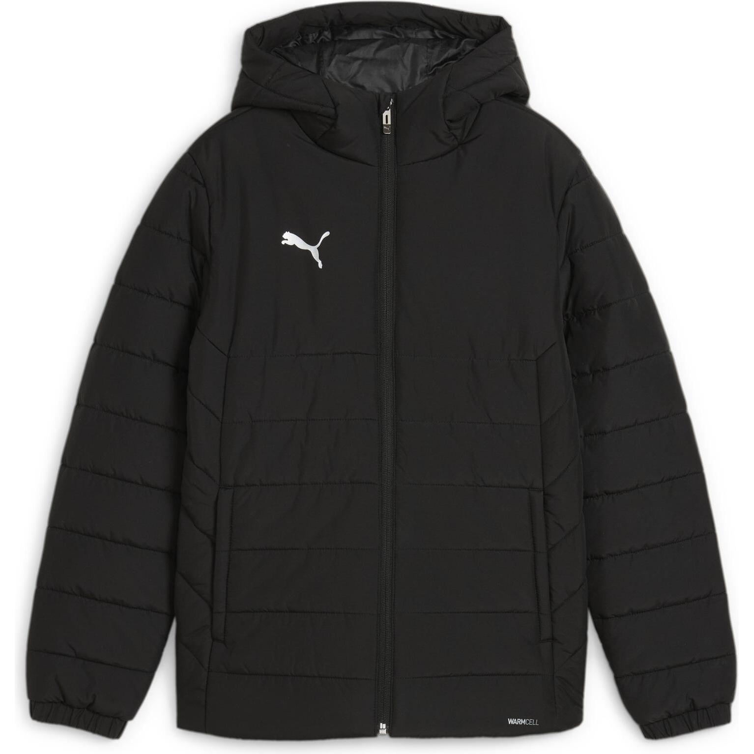 Puma, Jungen, Laufjacke, teamADDITIONS Hooded Padded Jacket Jr (128), Schwarz, 128