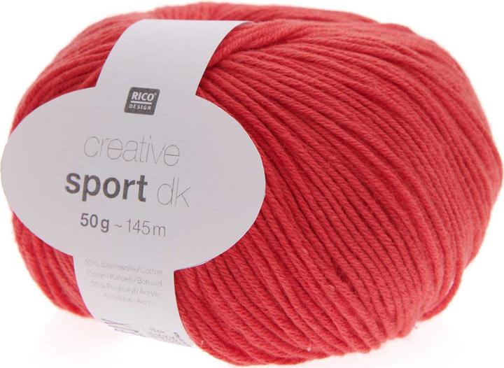 Produktbild Rico Creative Sport dk rot, 50 g, 145 m, 50 % CO, 50 % PAN (145 m)