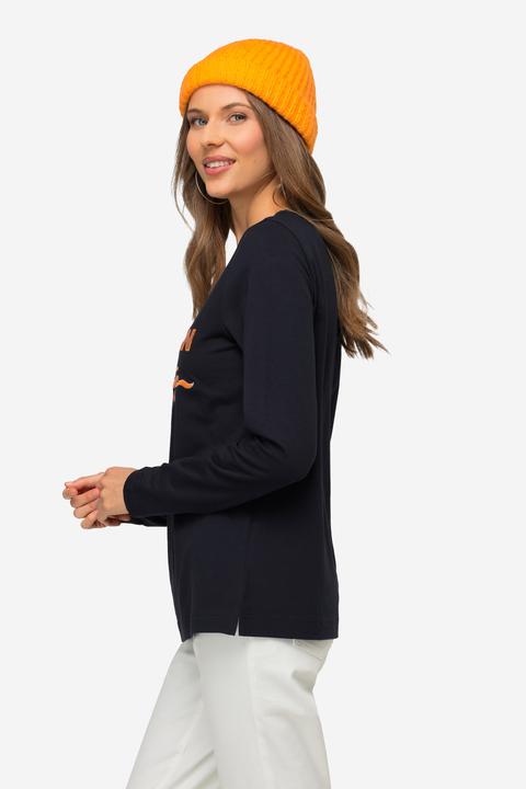 Immagine prodotto Laurasøn Maglia con scritta ricamata, scollo a girocollo e maniche lunghe (XL)