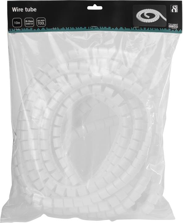 Productafbeelding Deltaco LDR05 kabel organiser Bureau/wand Kabel flex buis Wit 1 st(en) (Kabeldoorvoer, 1000 cm)