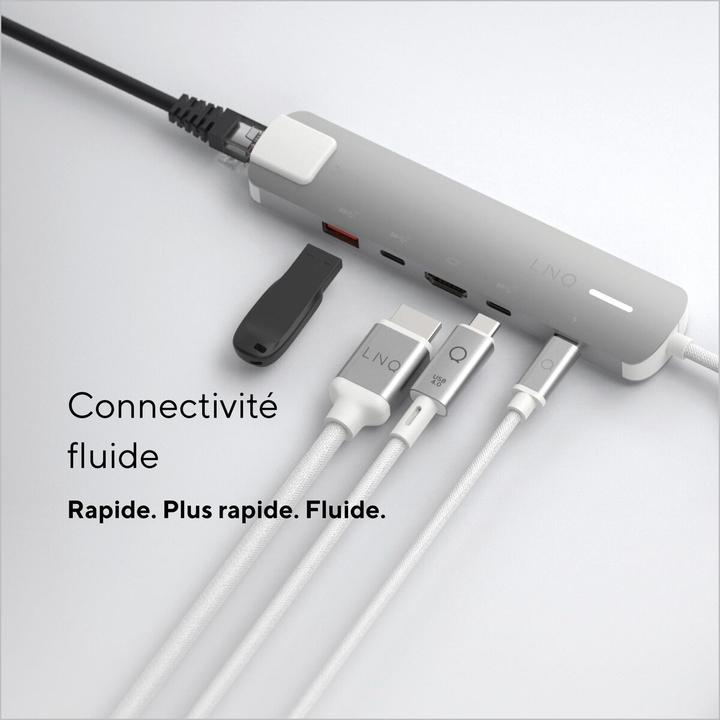 Actual product image LINQ Connects 6in1 PRO USB-C Multiport Hub 140W (USB-C, 6 ports)