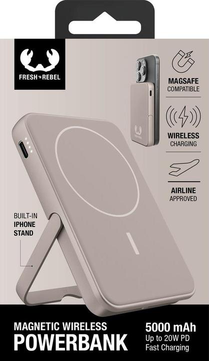 Productafbeelding Fresh'N Rebel Magnetische draadloze oplader (5000 mAh, 20 W, 18.50 Wh)