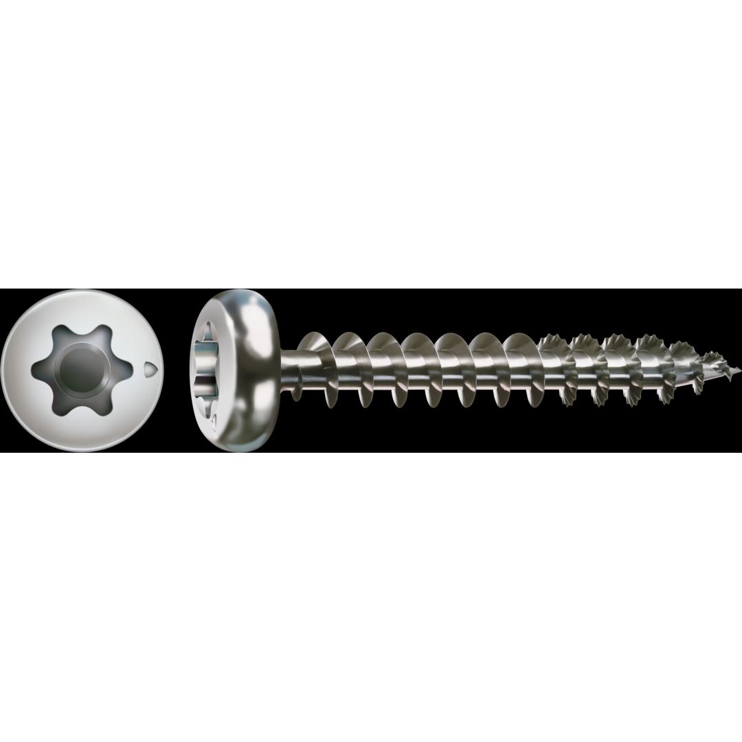 Spax, Schrauben, Schraube R 88093 Ruko m.Spitze/T-STAR VG 3 x 30/26-T10 A 2 (200 Schrauben pro Stück)