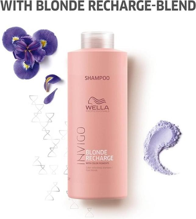 Image du produit Wella Professionals Invigo Blonde Recharge Colour Refreshing Shampoo Cool Blonde 1000ml (1000 ml)
