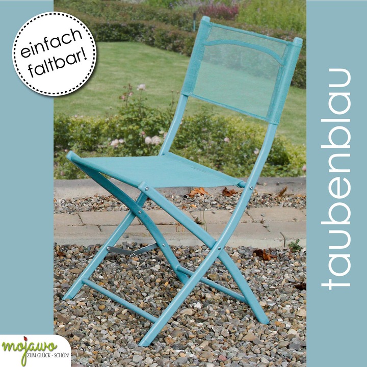 Actual product image Mojawo 3tlg Bistroset Gartenmöbelset Outdoormöbel Balkon klappbar Farbauswahl (60 cm)