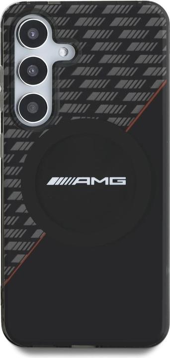 Produktbild Mercedes AMG Double Layer Rhombs MagSafe Case for Samsung Galaxy S25+ - Black/Red (Samsung Galaxy S25+)