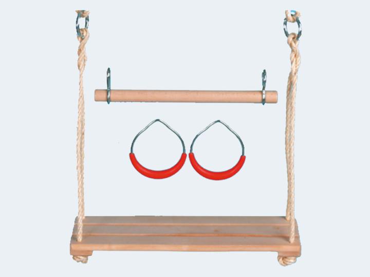 NHF Nordthüringer gymnastics swing set rings trapeze 100KG TÜV 48x15cm