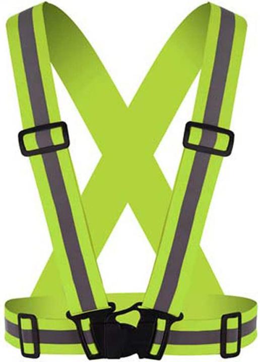Actual product image Lobwerk Warnweste Motorrad Reflektor Sicherheitsweste Unfallweste Sport Leuchtweste Neon (Grün)