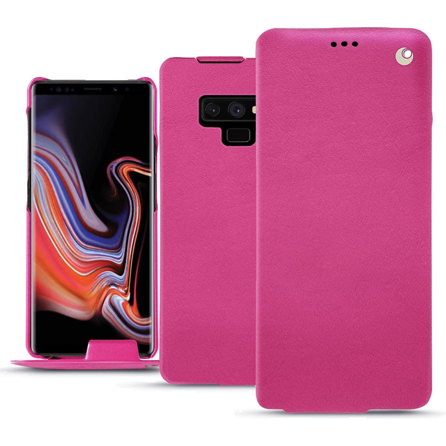 Noreve Lederschutzhülle vertikal (Samsung Galaxy Note 9), Smartphone Hülle, Rosa