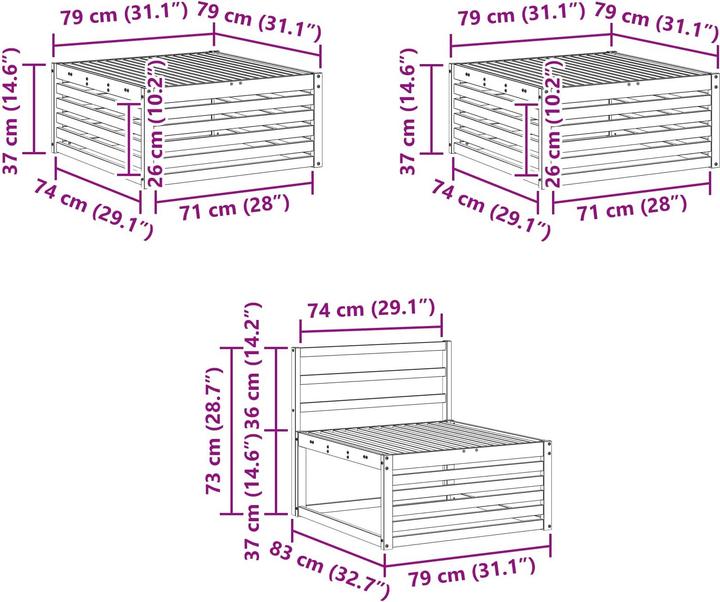 Produktbild vidaXL Outdoor-Sofa