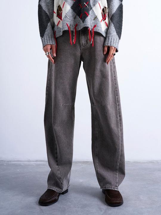 Actual product image Spokey Normal geschnitten Hohe Taille Jeans Weit geschnitten (34)