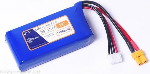 Image du produit Hyperion G5 1100mAh 3S 50C LiPo (11.10 V, 1100 mAh)