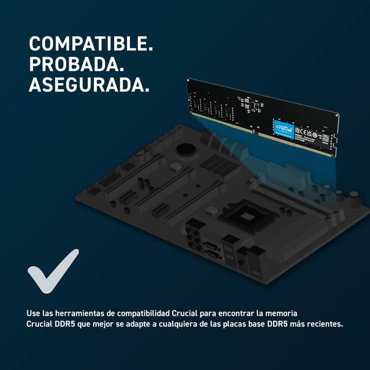 Productafbeelding Crucial Desktop Memory (2 x 16GB, 4800 MHz, DDR5 RAM, DIMM 288 pin)