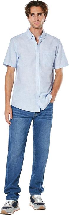 Actual product image Universal Textiles Mens Slub Poplin Short-Sleeved Shirt (M)