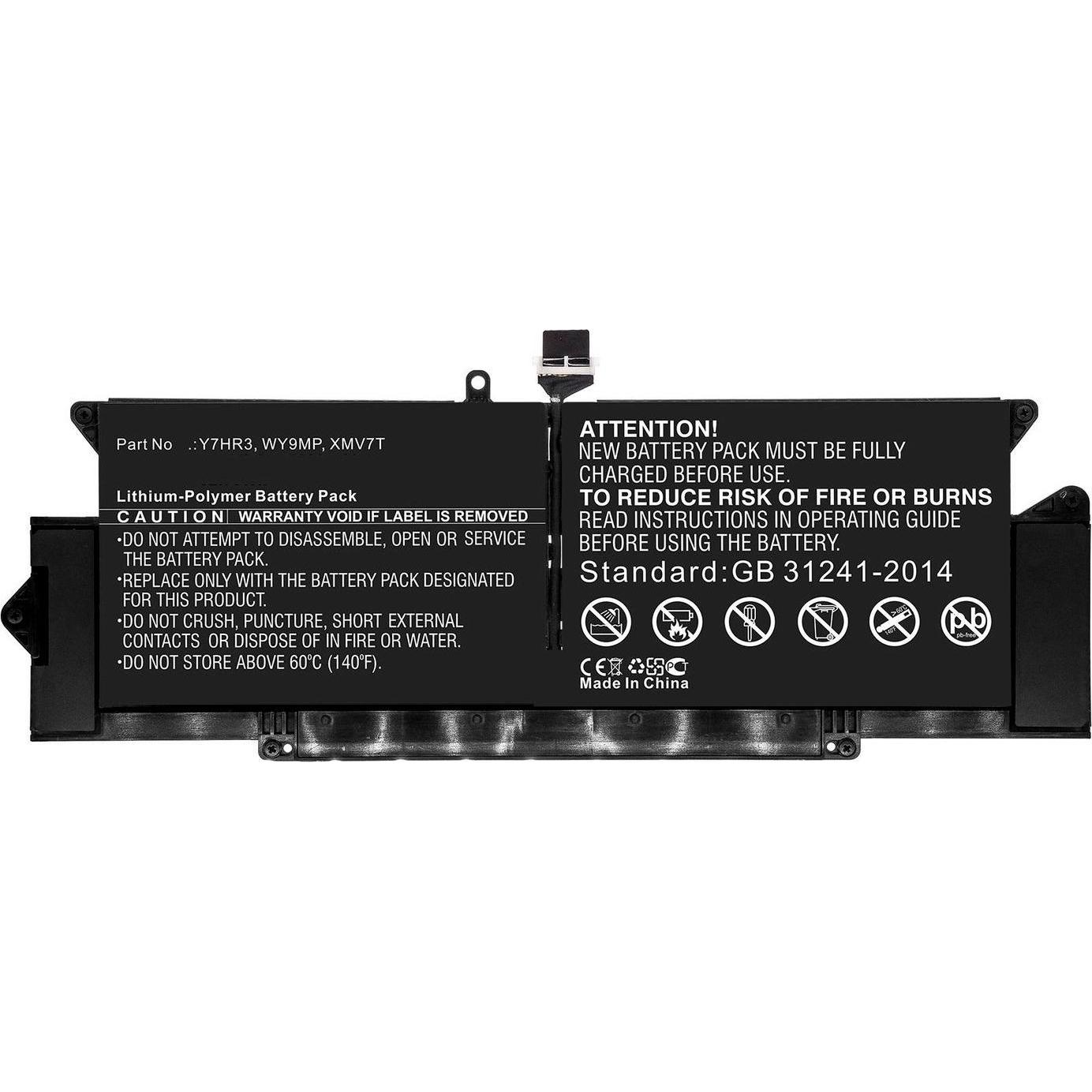 CoreParts Laptop Battery for DELL (5500 mAh), Notebook Akku, Schwarz