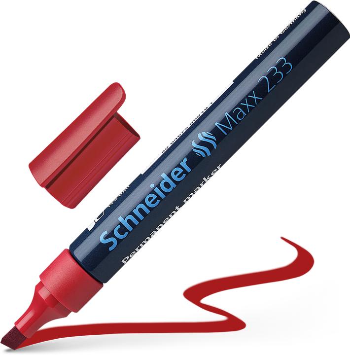 Actual product image Schneider Maxx 233 permanent marker Line width: 1-5 mm Writing colour: red (1x)