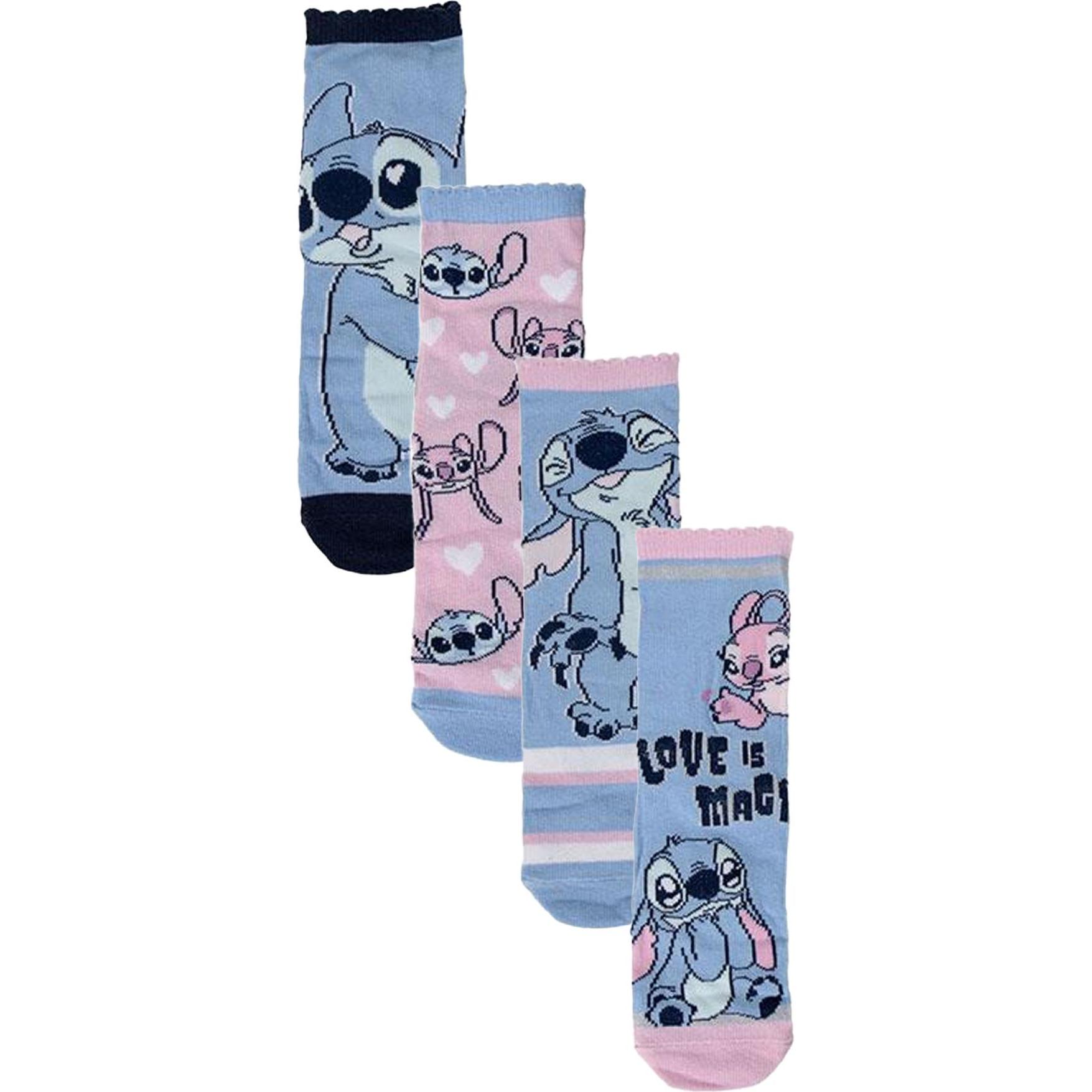 Cerdá, Socken, Lilo & Stitch - Stitch Angel & Stitch Love - 31/34 Grosse, Mehrfarbig, (31)