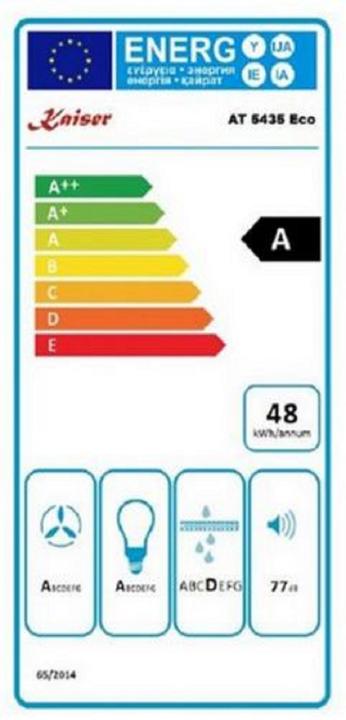 Label énergétique Kaiser AT 5435 Eco (Hotte murale)