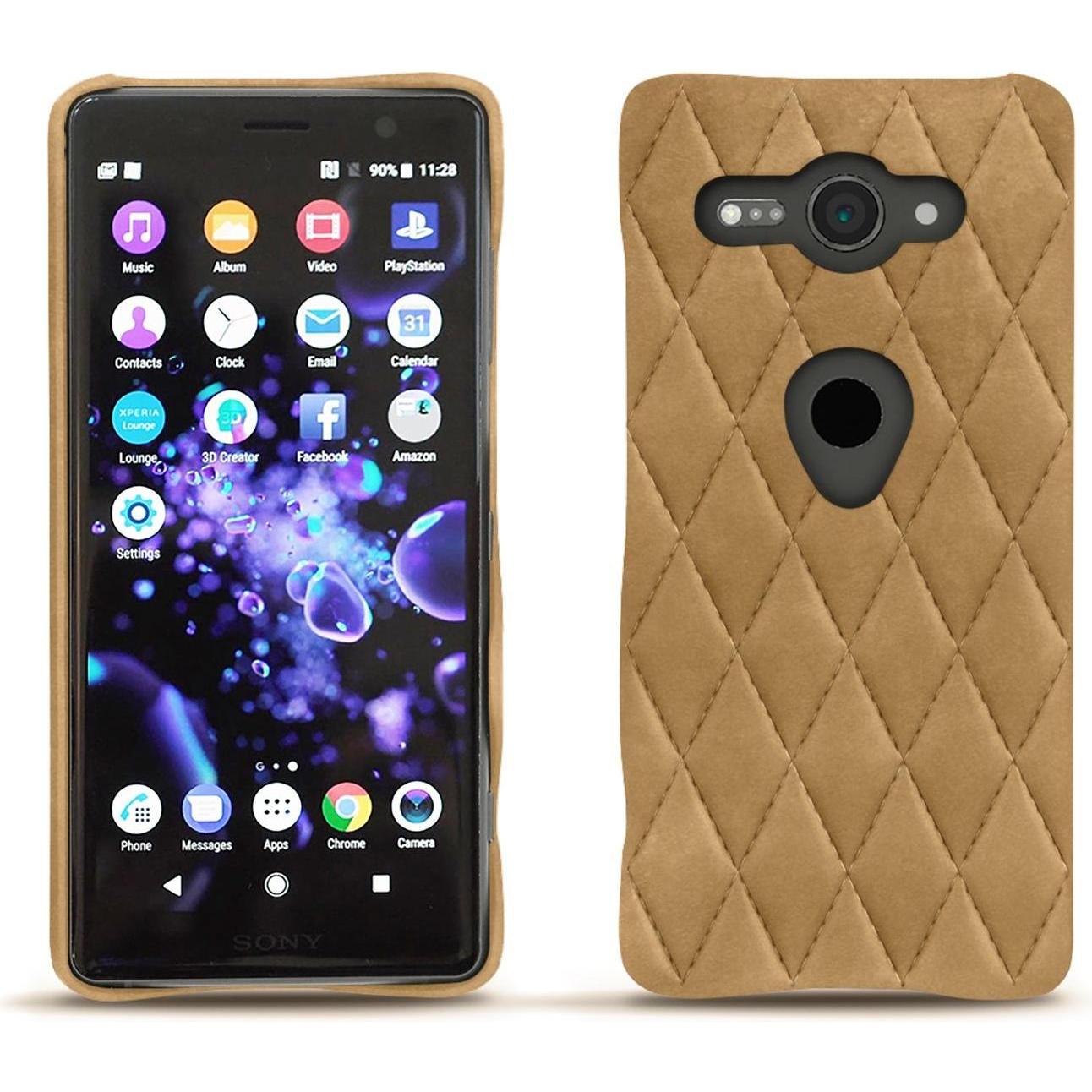 Noreve Lederschutzhülle (Sony Xperia XZ2 Compact), Smartphone Hülle, Braun