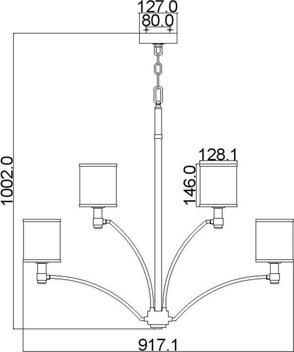 Produktbild Elstead Lighting Prospect Park Kronleuchter E27 9-fach Satin Nickel, Chrom (91.70 cm)