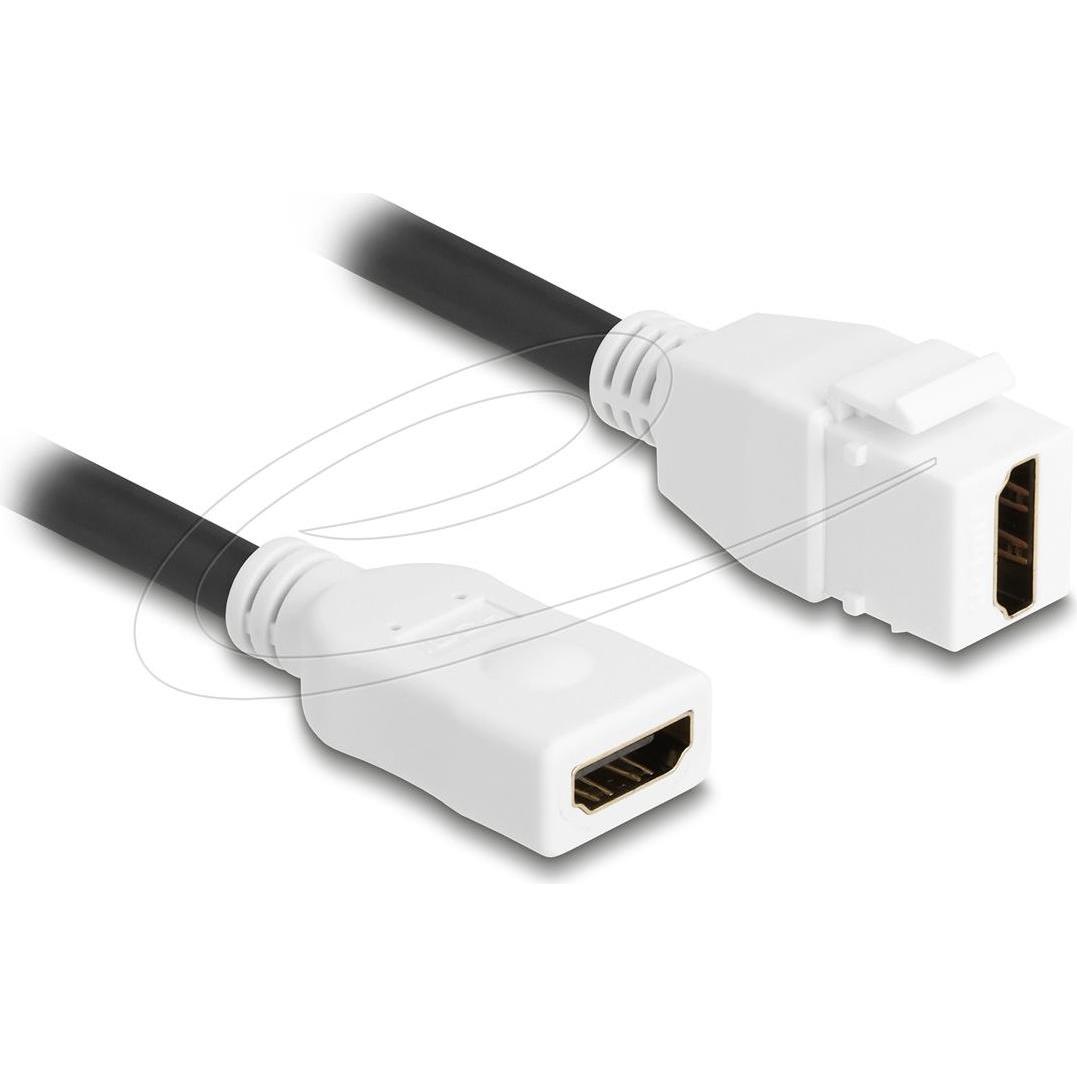 Delock Keystone Modul Kabel HDMI Buchse zu Buchse 8K 60 Hz 2 (0.20 m), Cavo video