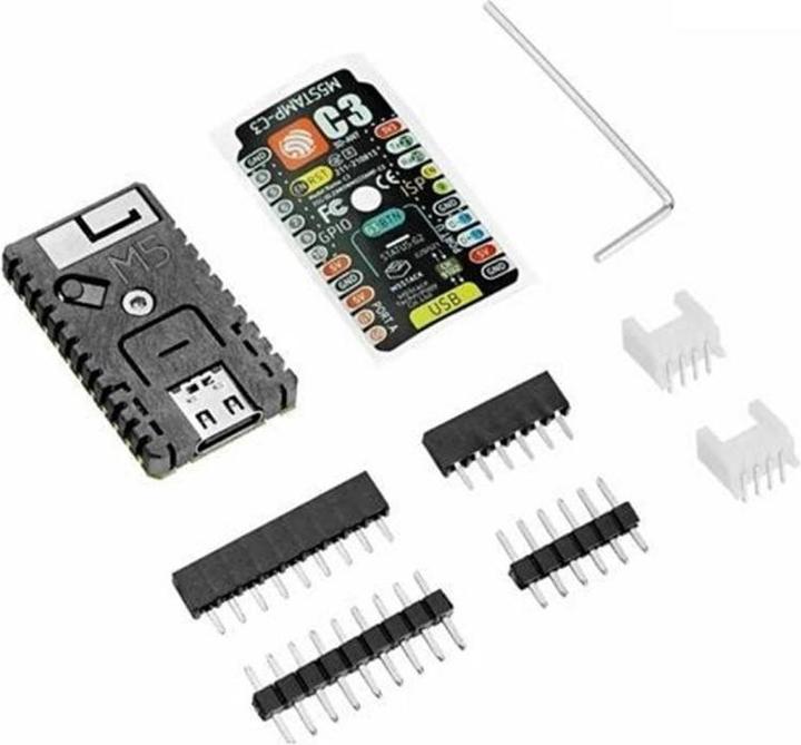 Actual product image M5Stack Developer board M5Stamp C3 Mate with pin headers