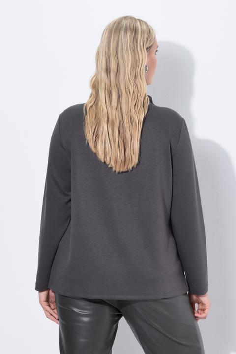 Produktbild Ulla Popken Sweatshirt, Oversized, Stehkragen, Langarm, Modalmix (58)